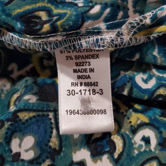 Catherines Mandala Button Up 1/2 Sleeve Top Womens Plus Size 2X Paisley Boho - Picture 8 of 12